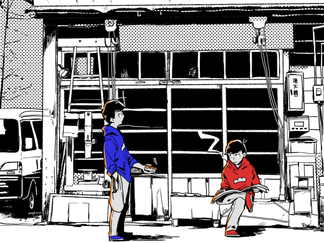 matsuno osomatsu and matsuno karamatsu (osomatsu and 1 more) drawn by yodokawa_(yukko)