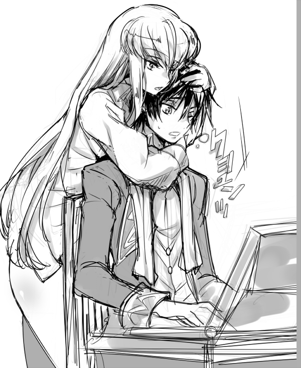 c.c., lelouch vi britannia, and zero (code geass) drawn by creayus