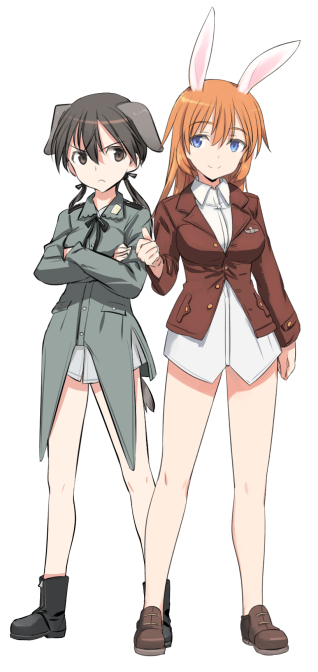 gertrud barkhorn and charlotte e. yeager (world witches series and 1 more) drawn by shimada_fumikane