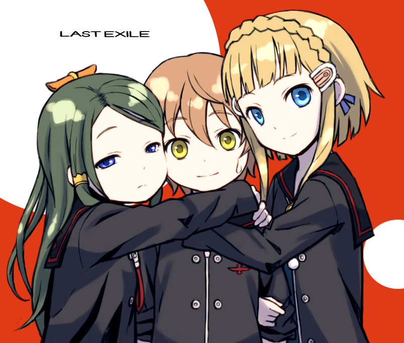 giselle collette vingt, fam fan fan, and millia il velch cutrettola turan (last exile and 1 more) drawn by saiko_dagashi