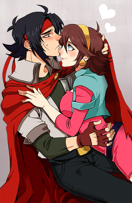 rain mikamura and domon kasshu (gundam and 1 more) drawn by senbe_(motimotio)