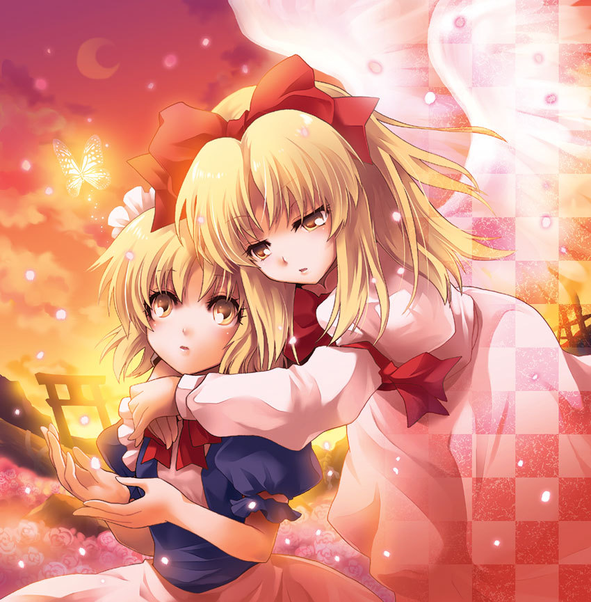gengetsu and mugetsu (touhou) drawn by yamadori_ofuu