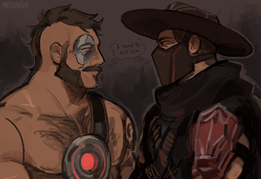 kano and erron black (mortal kombat and 1 more) drawn by ven_(matchavtea)