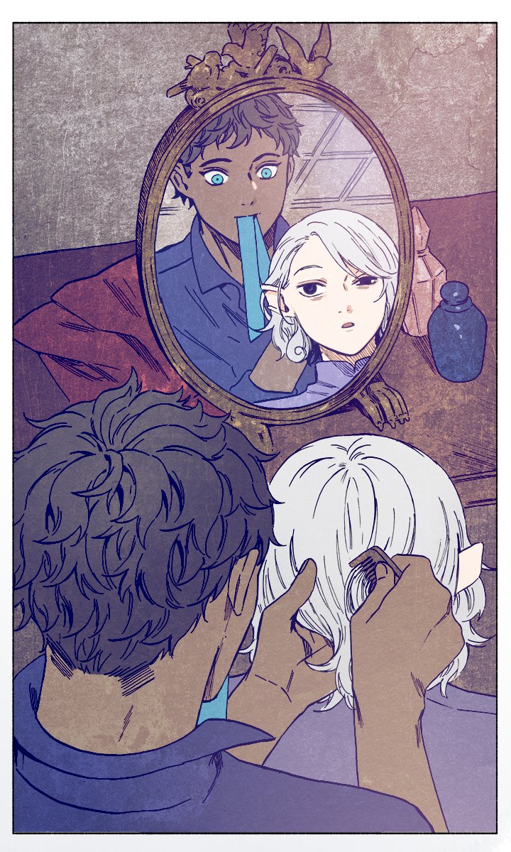 mithrun and kabru (dungeon meshi) drawn by kabe_piko