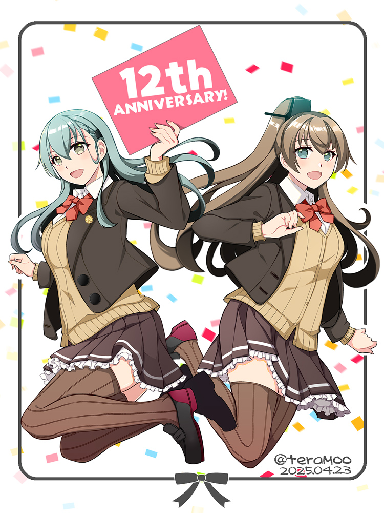 suzuya, kumano, suzuya kai ni, and kumano kai ni (kantai collection) drawn by teramoto_kaoru