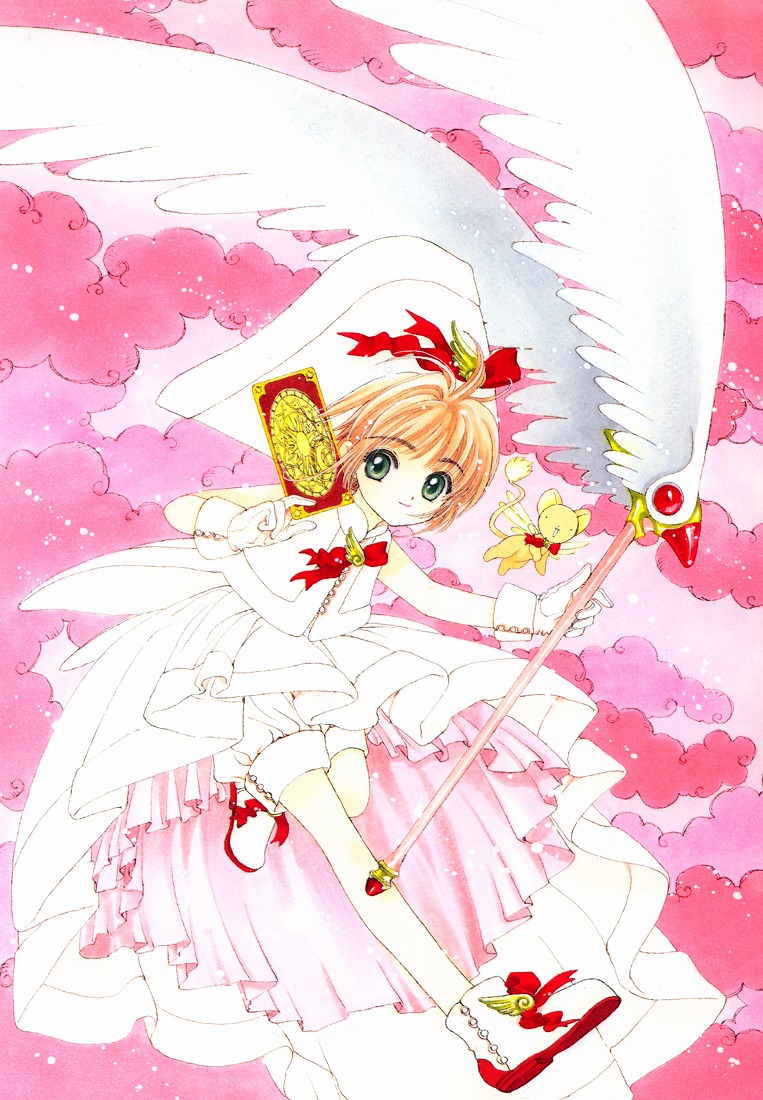 kinomoto sakura and kero (cardcaptor sakura) drawn by clamp_(circle)
