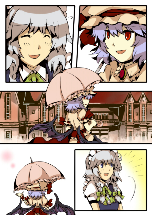 remilia scarlet and izayoi sakuya (touhou) drawn by yagimiwa