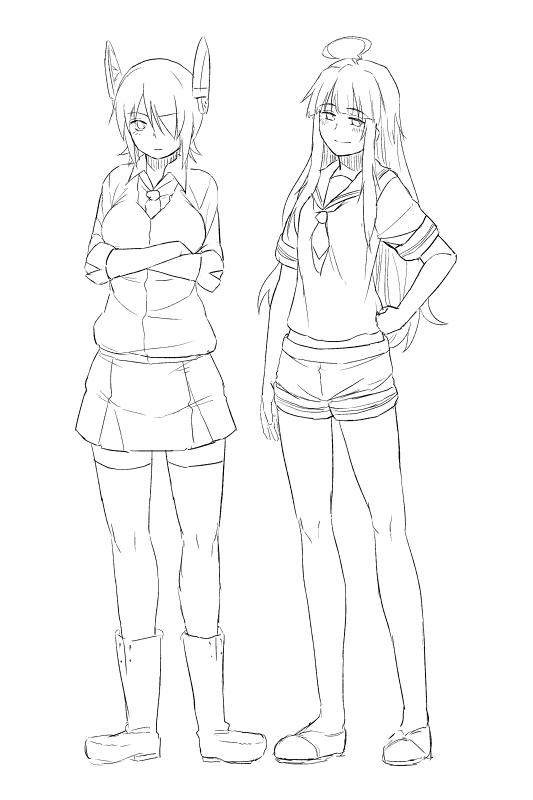 tenryuu and kuma (kantai collection) drawn by nathaniel_pennel