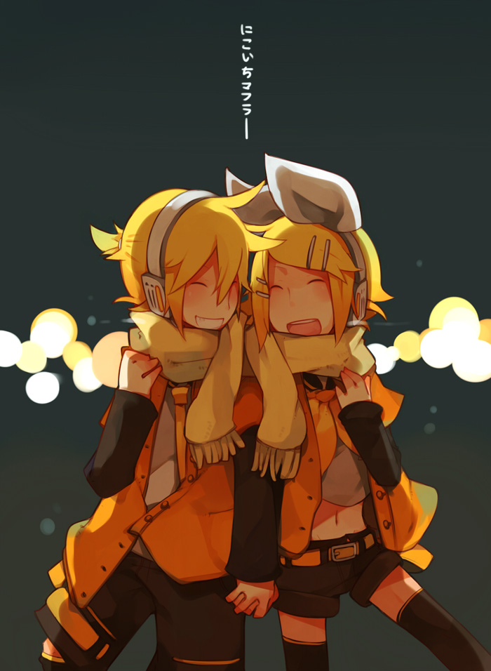 kagamine rin and kagamine len (vocaloid) drawn by glider_(guraida)