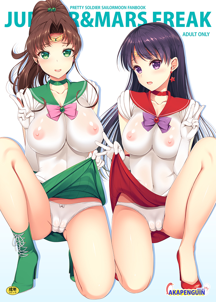 hino rei, kino makoto, sailor mars, and sailor jupiter (bishoujo senshi sailor moon) drawn by asahina_hikage