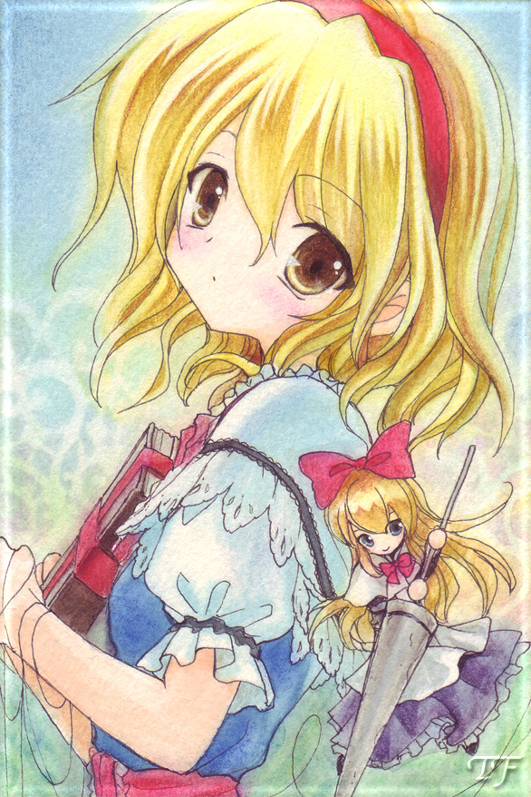 alice margatroid and shanghai doll (touhou) drawn by tetrak