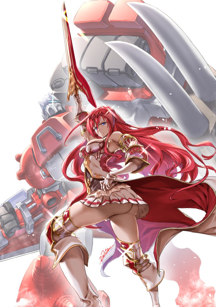 godsworn alexiel and bx-02 blodia (granblue fantasy and 1 more) drawn by zunta