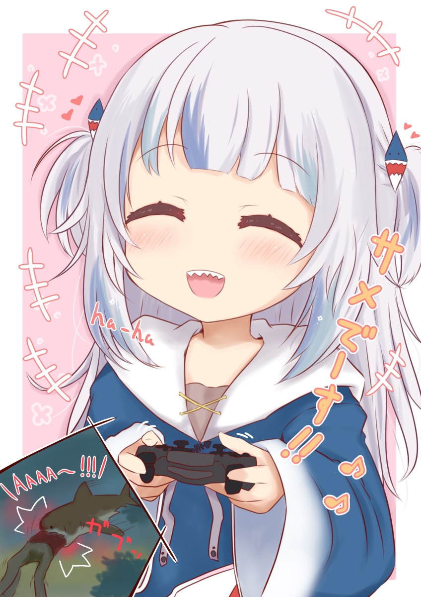 gawr gura (hololive and 2 more) drawn by ridy_(ri_sui)