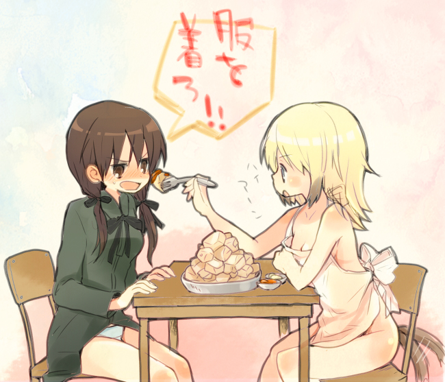 erica hartmann and gertrud barkhorn (world witches series and 1 more) drawn by honami_yuu