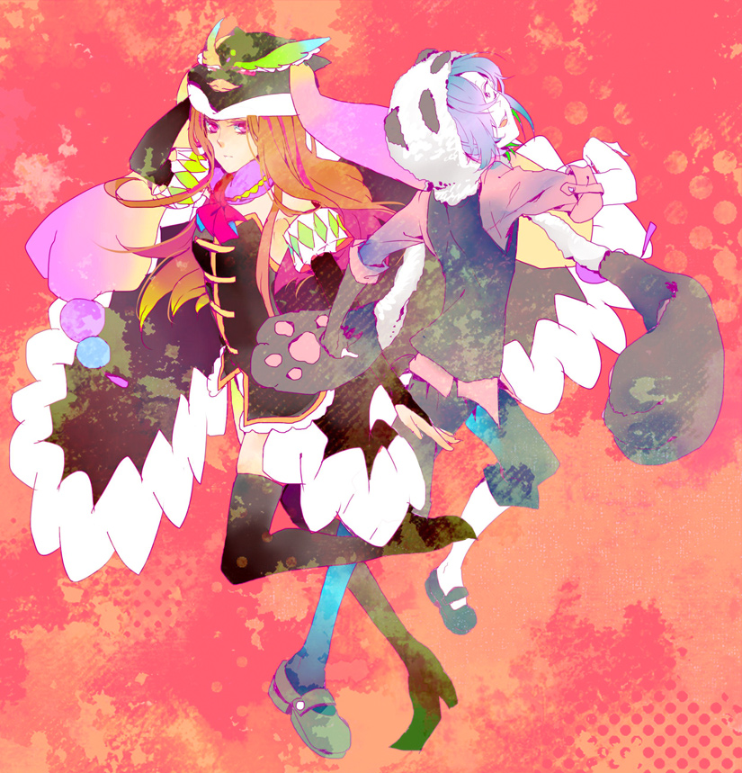 takakura himari, princess of the crystal, and inga (mawaru penguindrum and 1 more) drawn by aoi_sakurako