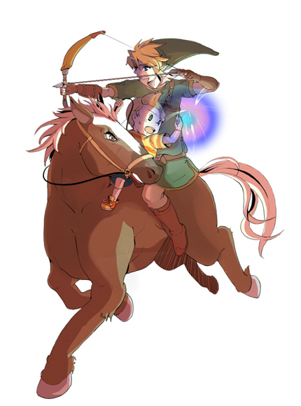 link, lucas, and epona (the legend of zelda and 3 more)