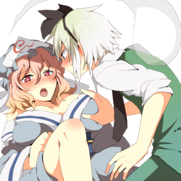 konpaku youmu and saigyouji yuyuko (touhou) drawn by akasata