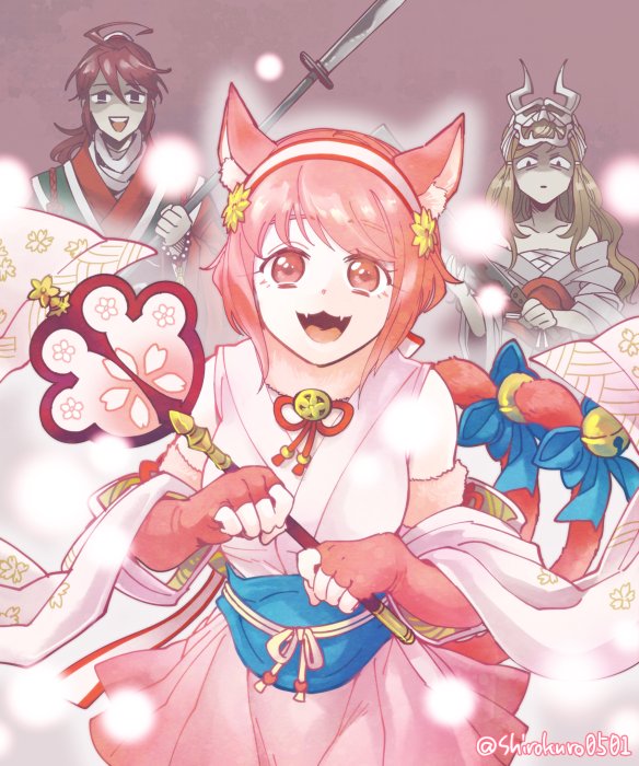 sakura, hana, and subaki (fire emblem and 2 more) drawn by shirokuro_(0501nk)