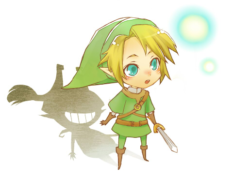 link and midna (the legend of zelda and 1 more) drawn by hunazusi