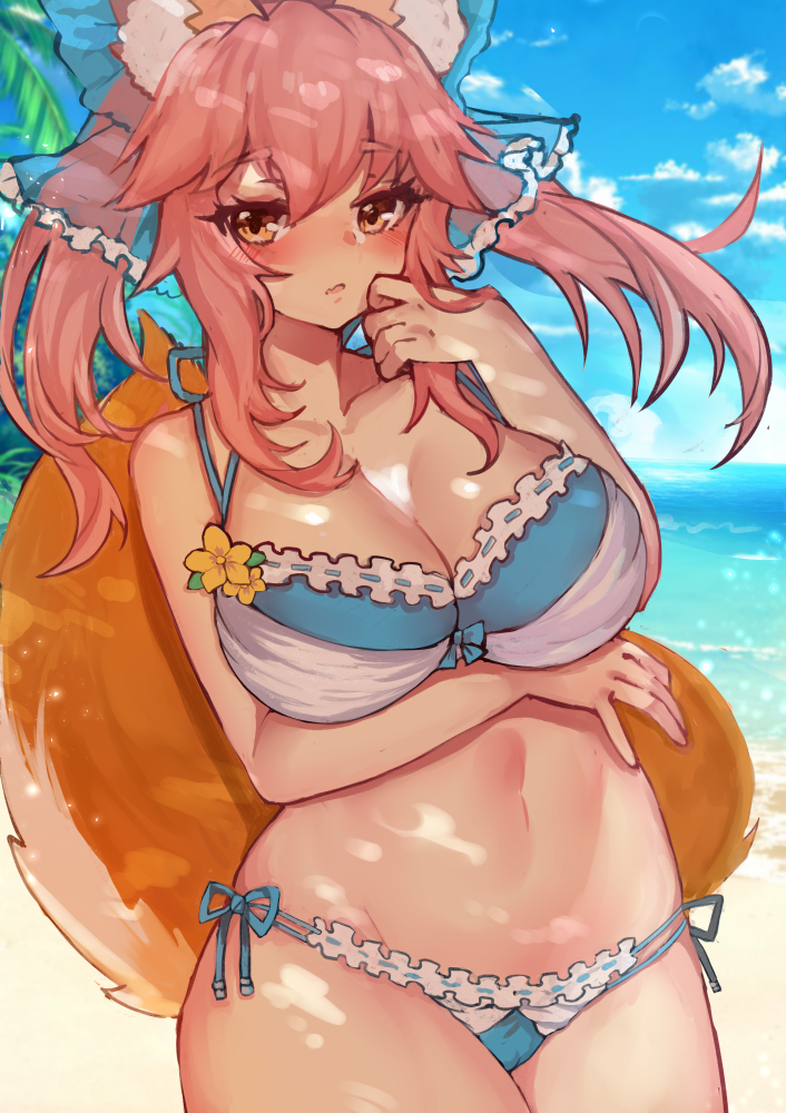 tamamo and tamamo no mae (fate and 1 more) drawn by osiimi
