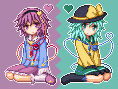 komeiji koishi and komeiji satori (touhou) drawn by tome_(wolf)