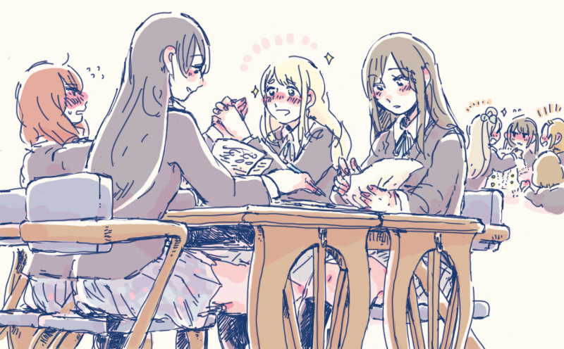 akiyama mio, nakano azusa, hirasawa yui, nishikino maki, sonoda umi, and 3 more (love live! and 2 more) drawn by sagami_(aikodesyo)