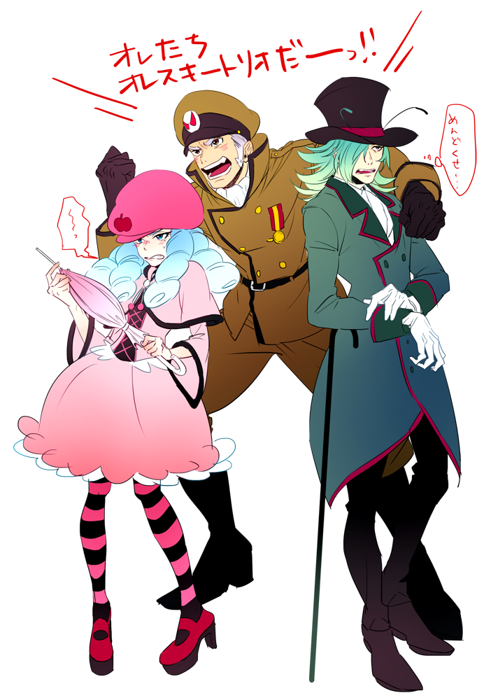 hosshiwa, namakeruda, and oresky (precure and 1 more) drawn by akimoto_(akmt_t)