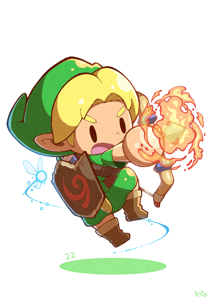 link, young link, and navi (the legend of zelda and 2 more) drawn by 04sora40