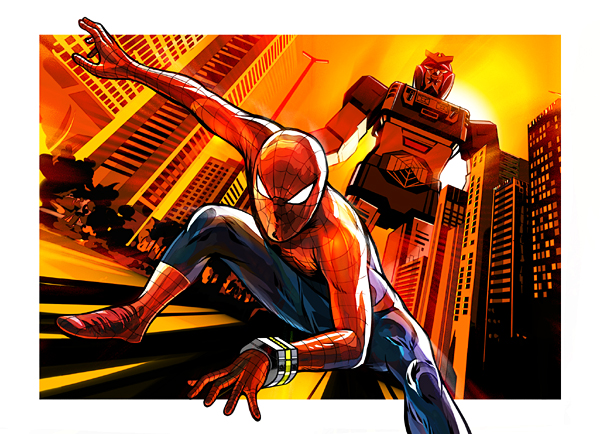 spider-man, leopardon, and yamashiro takuya (marvel and 1 more) drawn by tonji