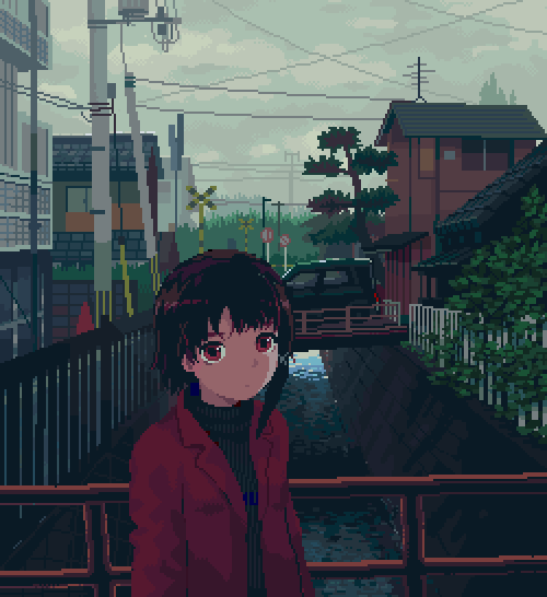 iwakura lain (serial experiments lain) drawn by toyoi_yuuta