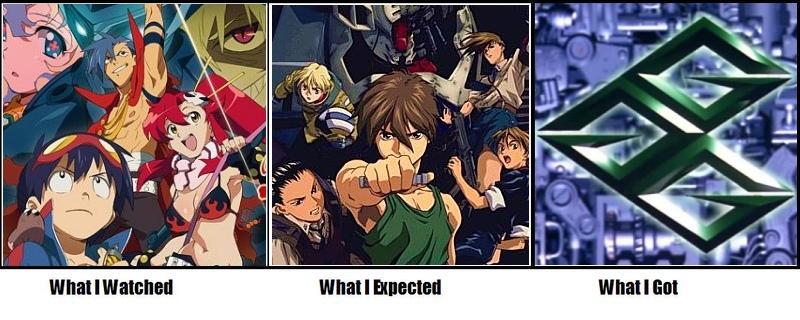 yoko littner, nia teppelin, simon, kamina, viral, and 6 more (gundam and 4 more)