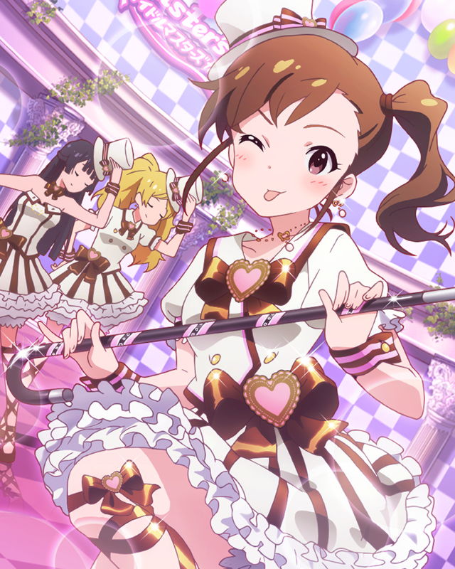 futami mami, mogami shizuka, and emily stewart (idolmaster and 1 more)
