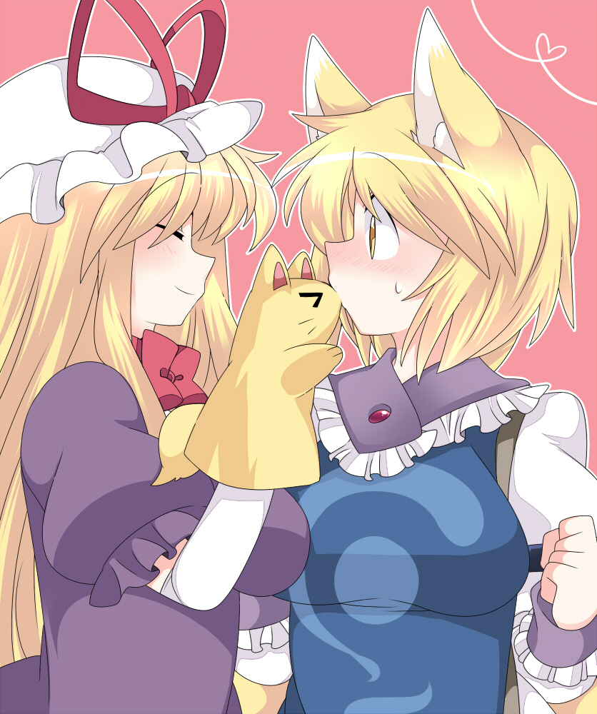 yakumo yukari and yakumo ran (touhou) drawn by hammer_(sunset_beach)