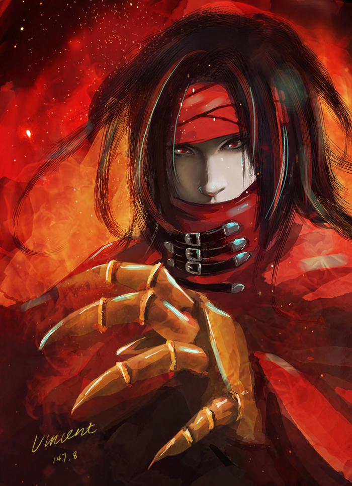 vincent valentine (final fantasy and 1 more) drawn by taka-kong