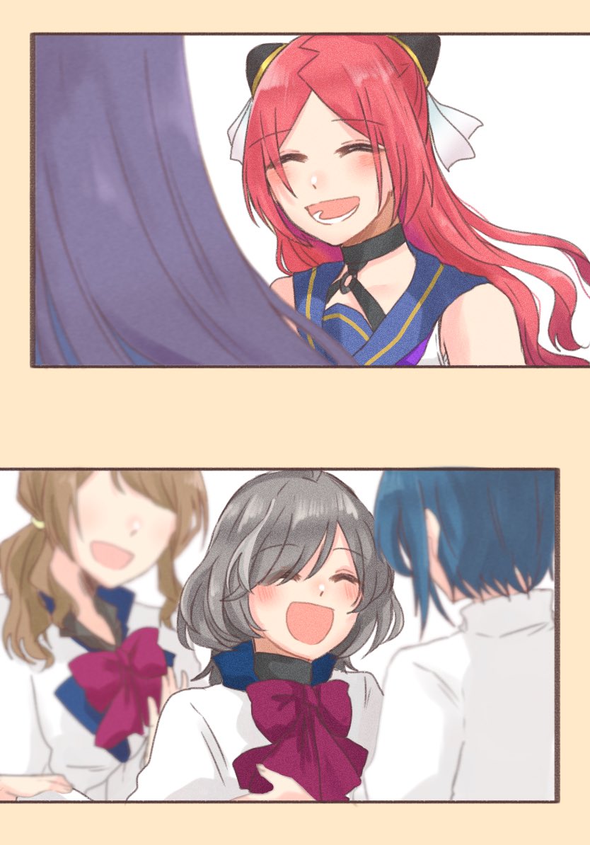 funada kiito, shiba tomoshibi, aizawa kazuha, sasaki ran, and iijima renka (assault lily) drawn by nigari_(ngari_0115)