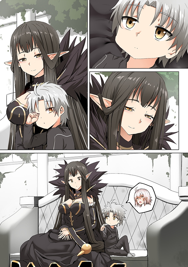 jeanne d'arc alter and semiramis (fate and 2 more) drawn by ginhaha