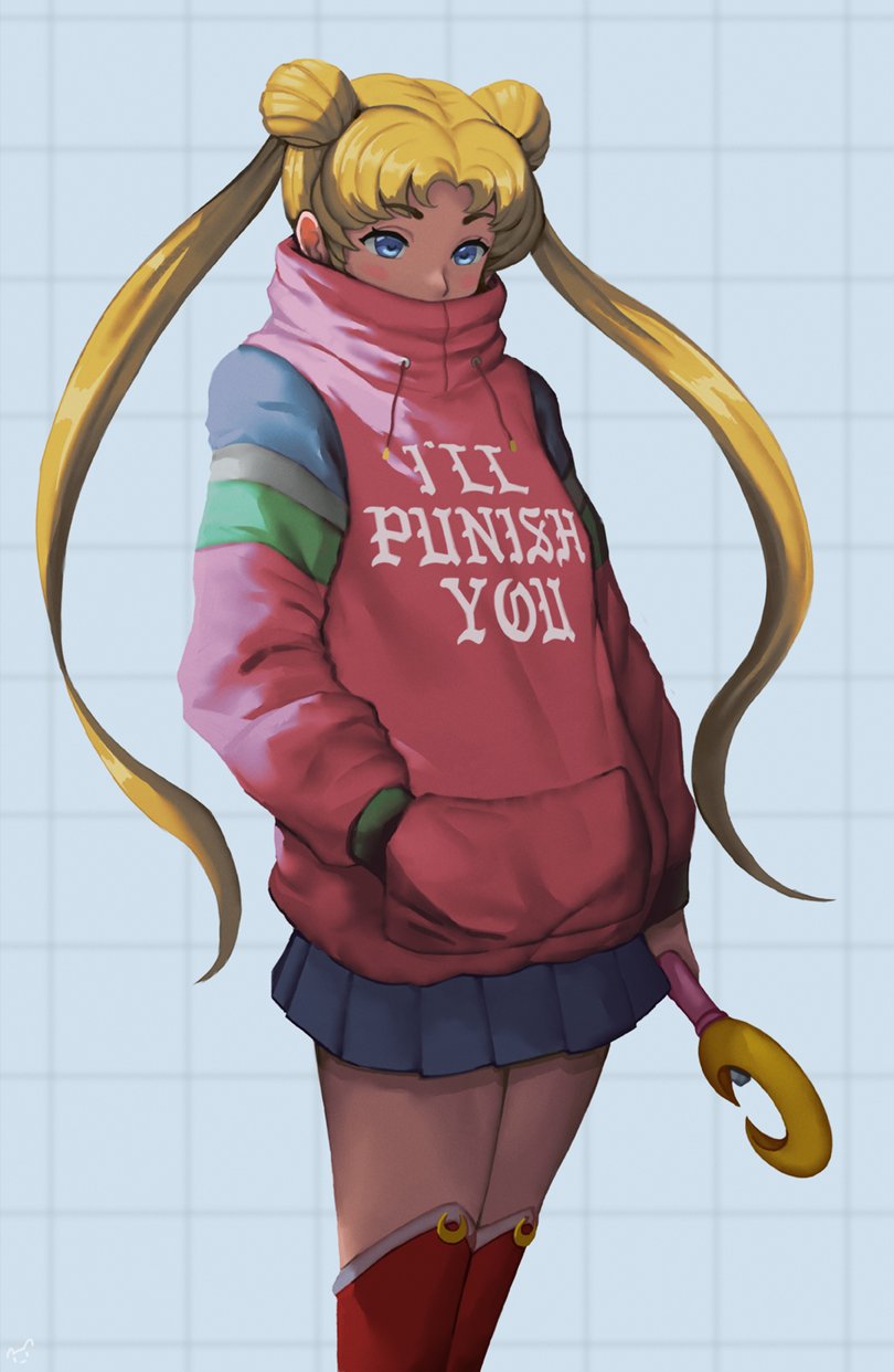 tsukino usagi and sailor moon (bishoujo senshi sailor moon) drawn by mynare
