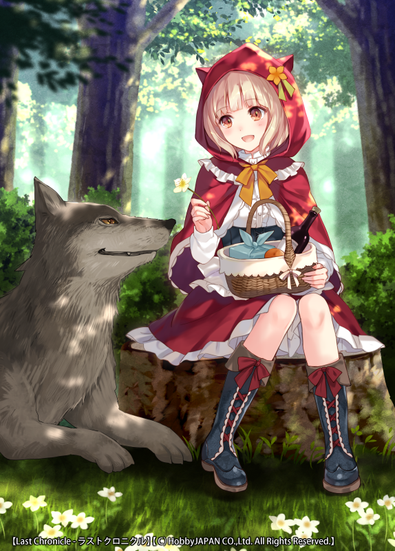 little red riding hood and big bad wolf (little red riding hood and 1 more) drawn by fukahire_(ruinon)