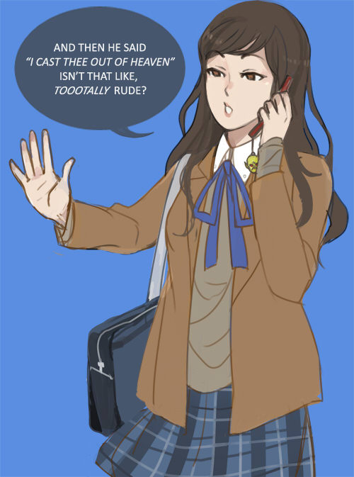 lucifer, yhvh, and hikaru (shin megami tensei and 1 more) drawn by megaten_(artist)