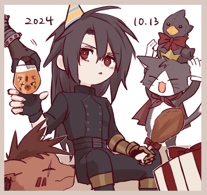 cloud strife, vincent valentine, red xiii, and cait sith (final fantasy and 1 more) drawn by nitoya_00630a