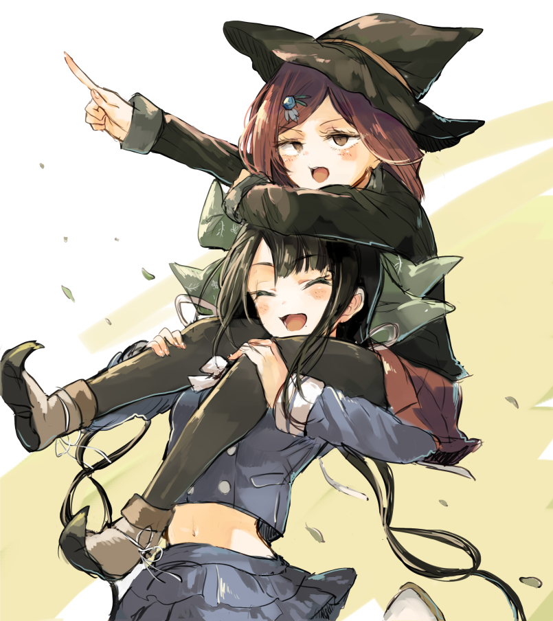 yumeno himiko and chabashira tenko (danganronpa and 1 more) drawn by hisona_(suaritesumi)
