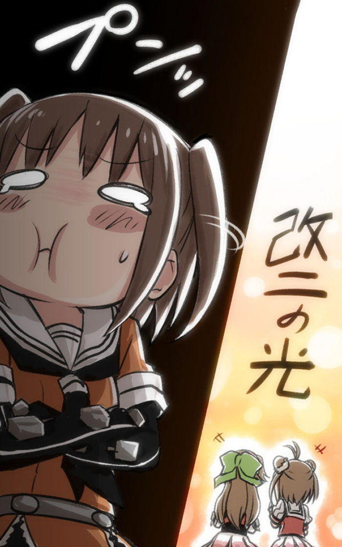 sendai, naka, jintsuu, jintsuu kai ni, and naka kai ni (kantai collection) drawn by engiyoshi