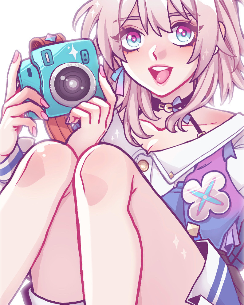 march 7th (honkai and 1 more) drawn by amanita_pills