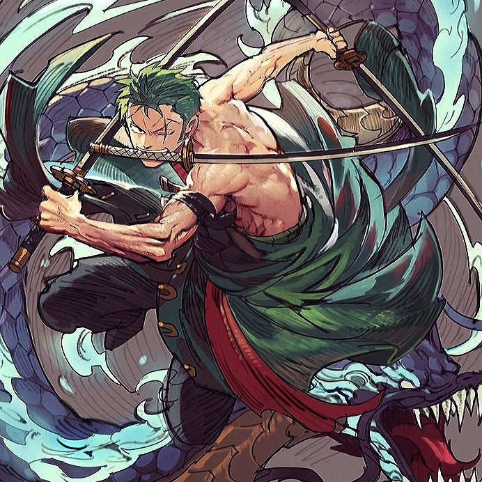 roronoa zoro (one piece) drawn by runa_(nori31291404)