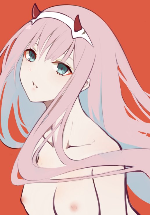zero two (darling in the franxx) drawn by suisai_(suisao)