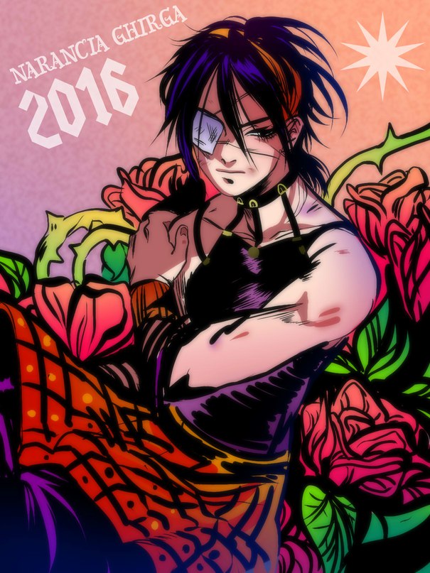 narancia ghirga (jojo no kimyou na bouken and 1 more) drawn by jonya