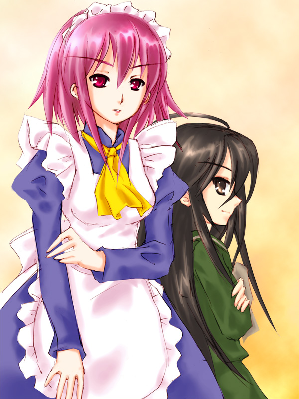 shana and wilhelmina carmel (shakugan no shana) drawn by piku