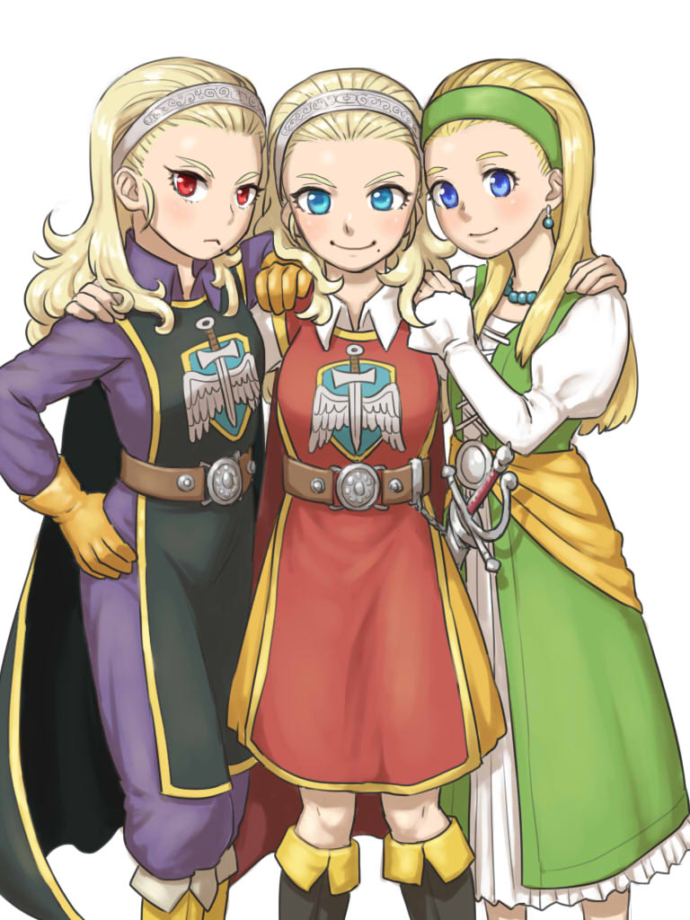 senya, anlucea, and anlucea the maluminary (dragon quest and 2 more) drawn by arinsu_(kodamamaimai)