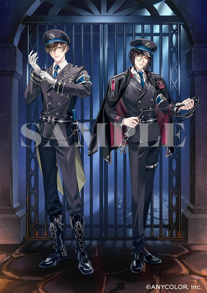 oliver evans and shellin burgundy (nijisanji) drawn by manomenou