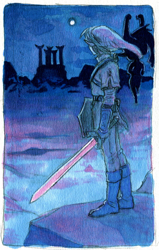 link and midna (the legend of zelda and 1 more) drawn by rvsa
